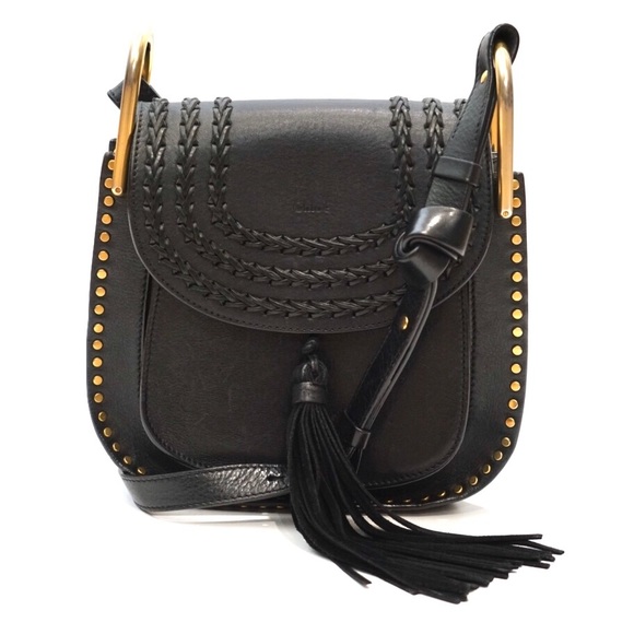 Chloe Handbags - Chloe Hudson Calfskin Studded Black Crossbody Bag